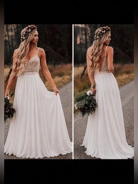 🤍Absolutely stunning Lulus formal/weeding “True Love” maxi dress in size 6